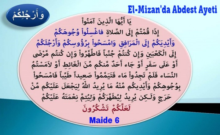 El-Mizan'da Abdest Ayetinin Açıklaması - 2